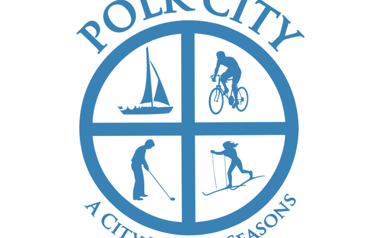 Cornflower Blue City of Polk City Logo